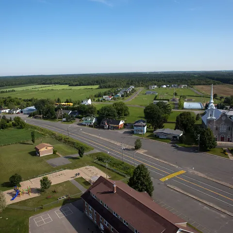 Saint-Valère vu du ciel