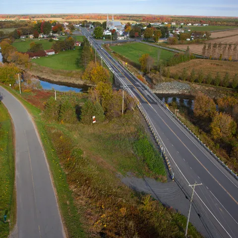 Saint-Valère vu du ciel