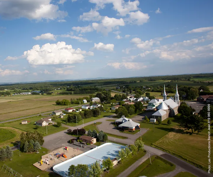 Saint-Valère vu du ciel