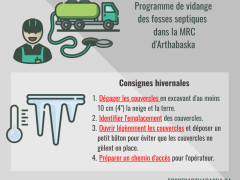 Consignes hivernales, vidange des fosses