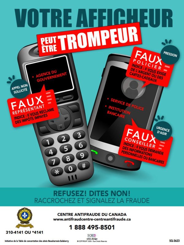 Mise en garde - Fraudes téléphoniques envers les ainés