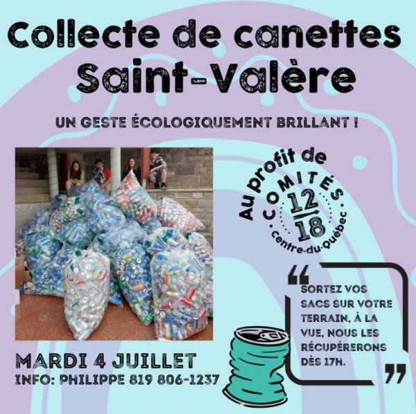Collecte de cannettes juillet 2023