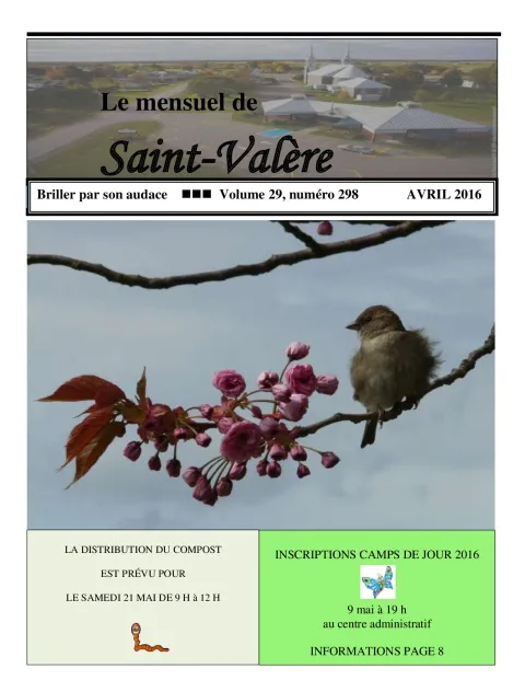 Le Mensuel de Saint-Valère Avril 2016