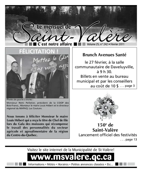 Le Mensuel de Saint-Valère Février 2011