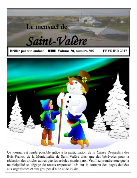 Le Mensuel de Saint-Valère Février 2017