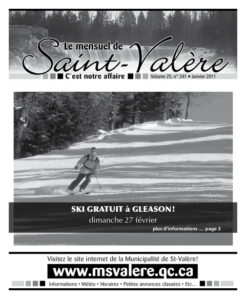 Le Mensuel de Saint-Valère Janvier 2011