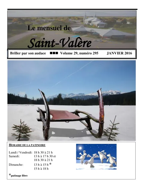 Le Mensuel de Saint-Valère Janvier 2016