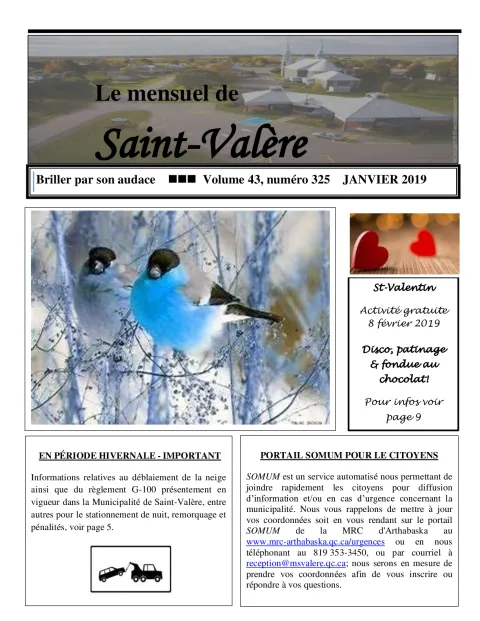 Le mensuel de Saint-Valère