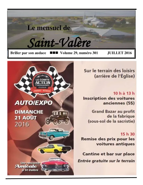 Le Mensuel de Saint-Valère Juillet 2016