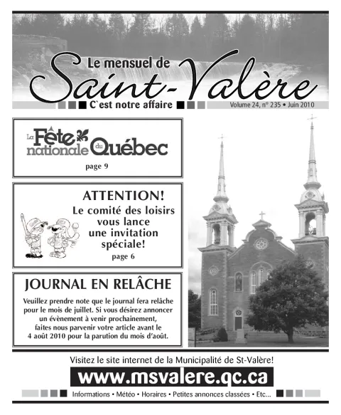 Le Mensuel de Saint-Valère Juin 2010