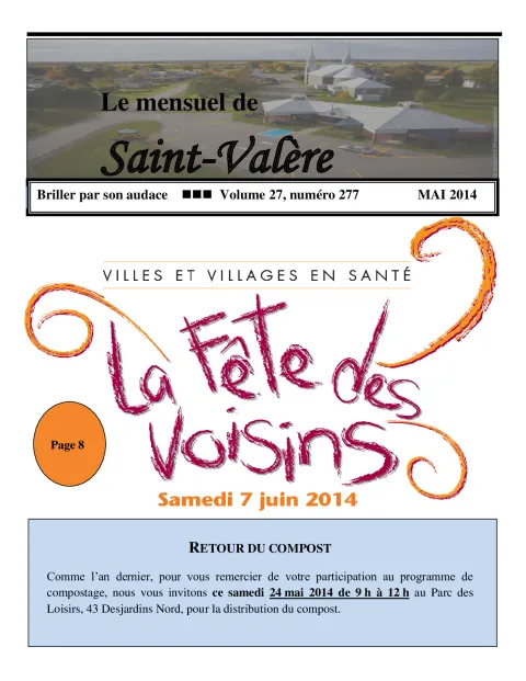 Le Mensuel de Saint-Valère Mai 2014