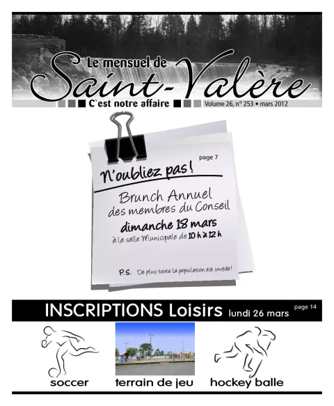 Le Mensuel de Saint-Valère Mars 2012