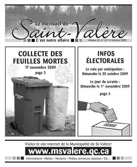 Le Mensuel de Saint-Valère Octobre 2009