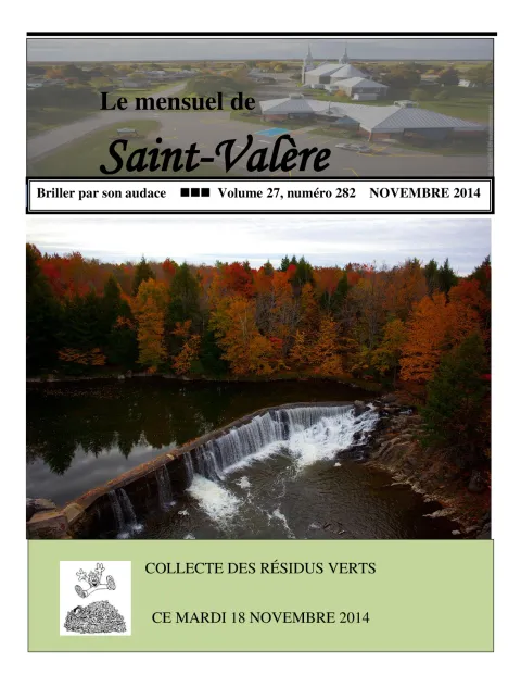 Le Mensuel de Saint-Valère Novembre 2014