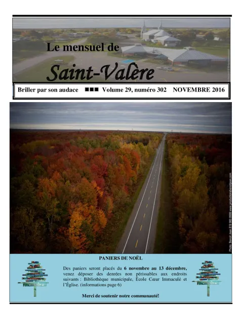 Le Mensuel de Saint-Valère Novembre 2016
