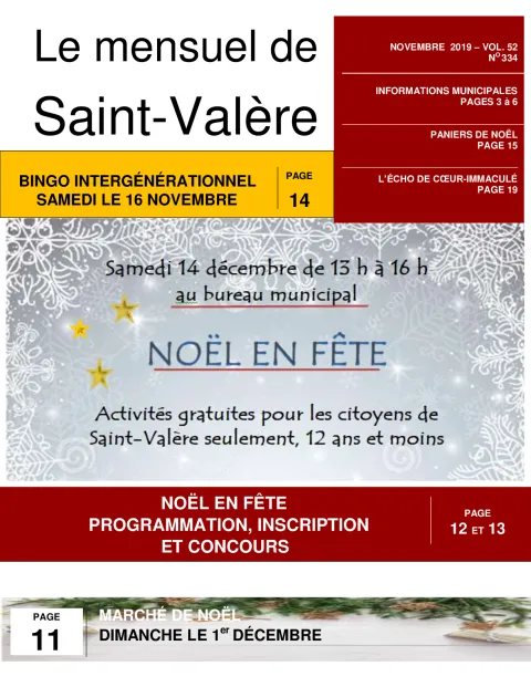 Le mensuel de Saint-Valère