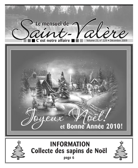 Le Mensuel de Saint-Valère Décembre 2009