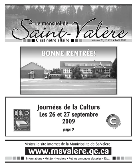 Le Mensuel de Saint-Valère Août 2009