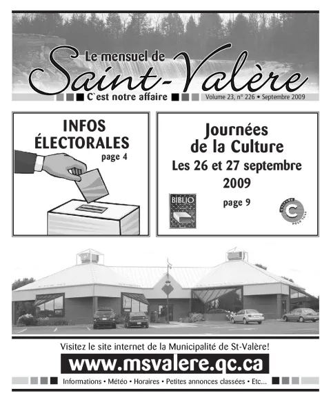 Le Mensuel de Saint-Valère Septembre 2009