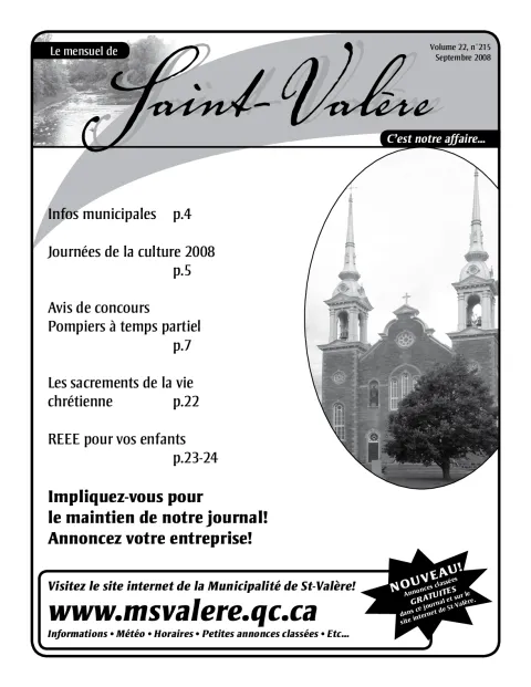 Le Mensuel de Saint-Valère Septembre 2008